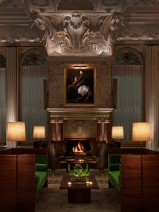 Fireplace and intimate seating areas