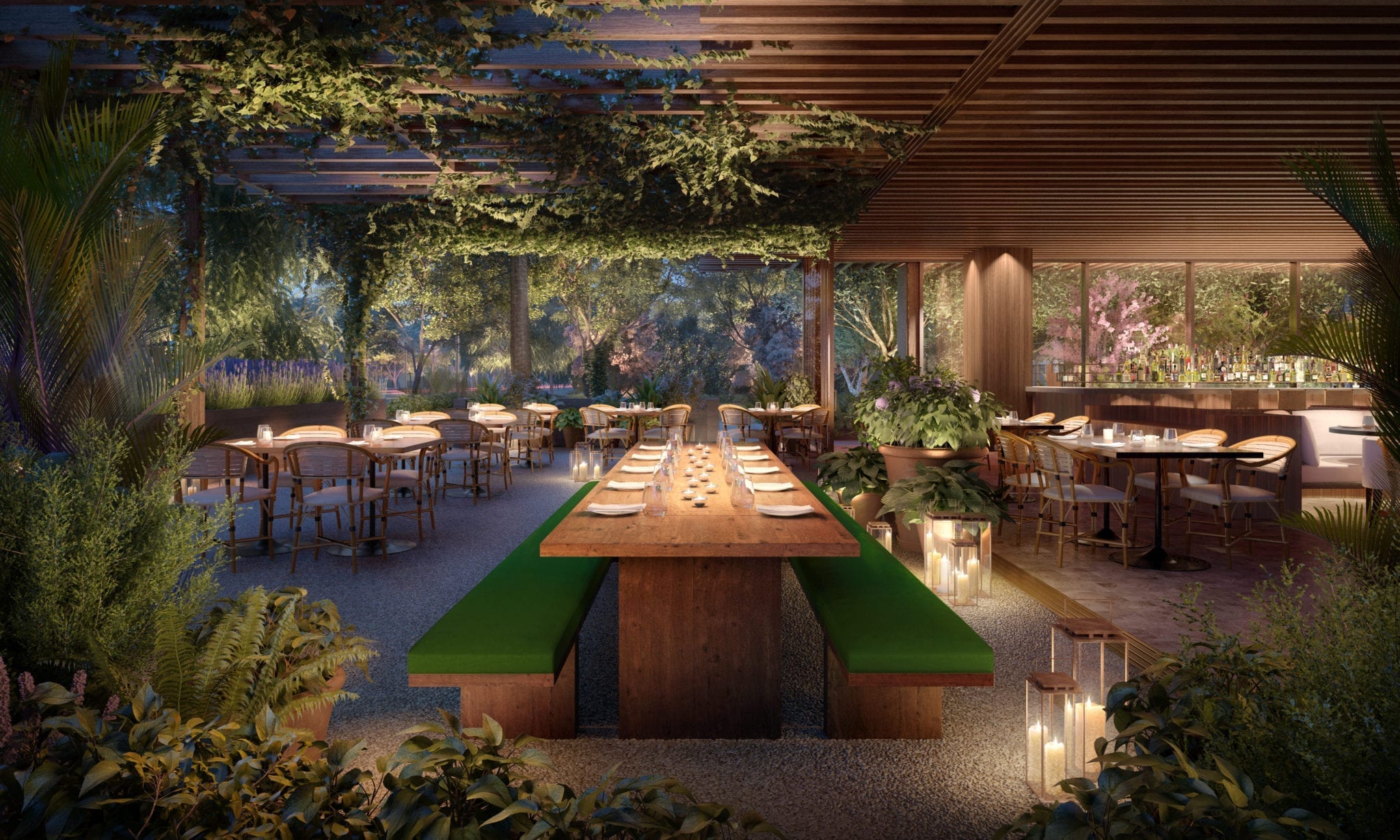 The West Hollywood EDITION - Restaurant Exterior Rendering